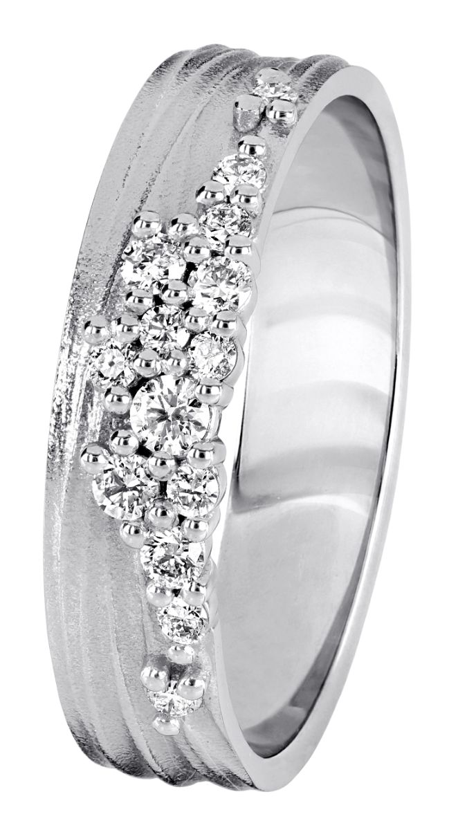 Kohinoor Flow 0,2 ct vitguld diamantring 4.5 mm 033-455V-20