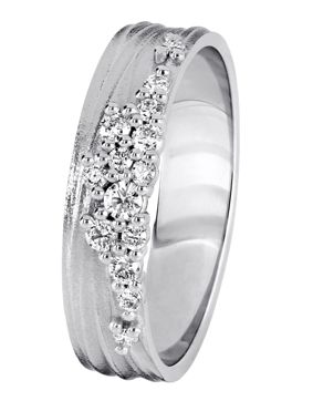 Kohinoor Flow 0,2 ct vitguld diamantring 4.5 mm 033-455V-20