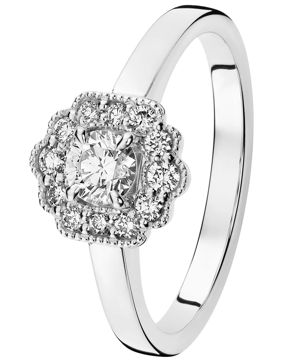 Kohinoor 033-508V-18 Aino diamantring Carmoséring