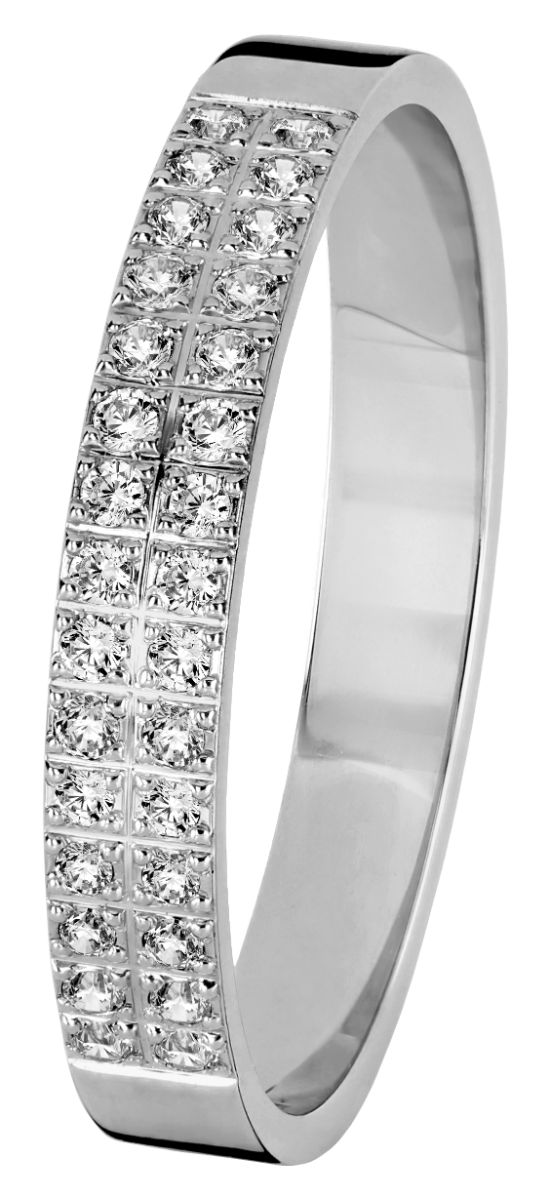 Kohinoor vitguld Nova 3 mm diamantring 033-613V-15