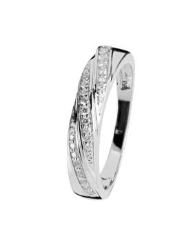 Kohinoor diamantring vitguld 0,18 ct 033-9844V