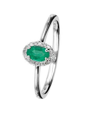 Kohinoor Diamantring med smaragd 033-P7303VSM