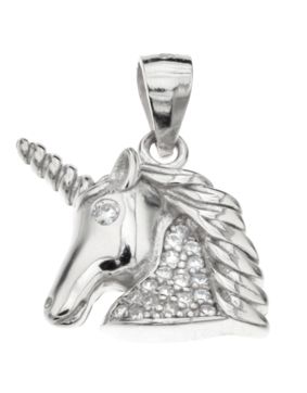 Silver Bar Unicorn zirkon hängsmycke 14 mm 57