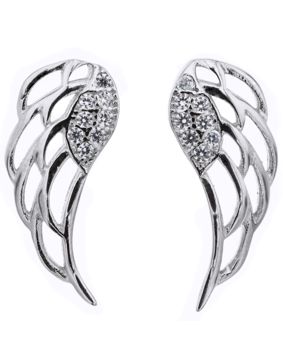 Silver Bar Wing of angel örhängen 17 mm 65