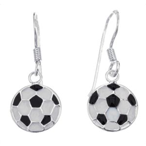 Silver Bar fotboll hängande örhängen 24 mm 66  main product photo