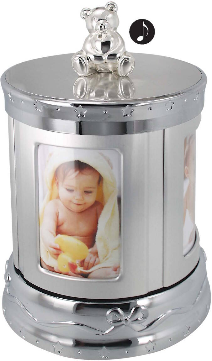 Fotoram med speldosa i silver 078693