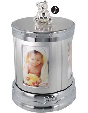 Fotoram med speldosa i silver 078693