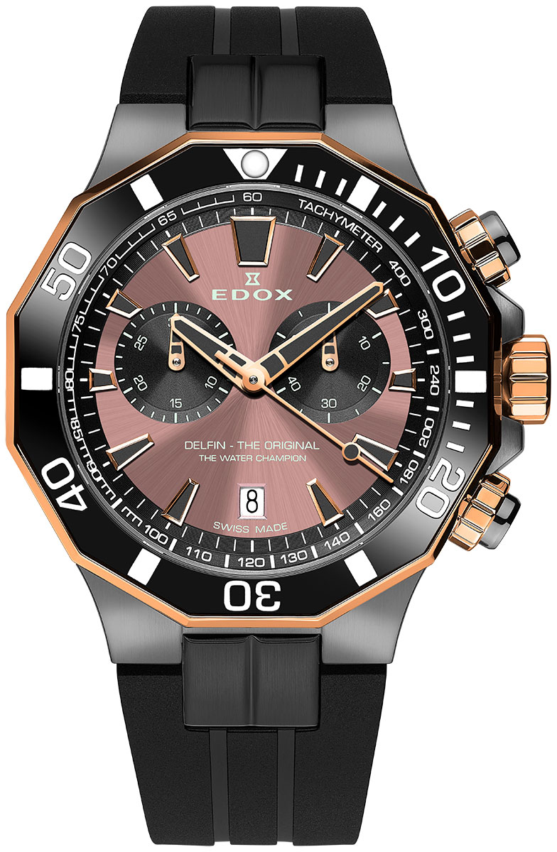 Edox Delfin The Original Chronograph 10112-357GRNCA-BRNR