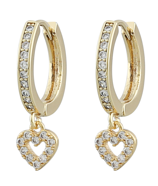 SNÖ of Sweden Valentina round örhängen g/clear 1090-6300251