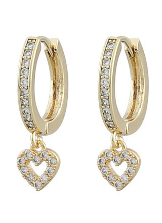 SNÖ of Sweden Valentina round örhängen g/clear 1090-6300251