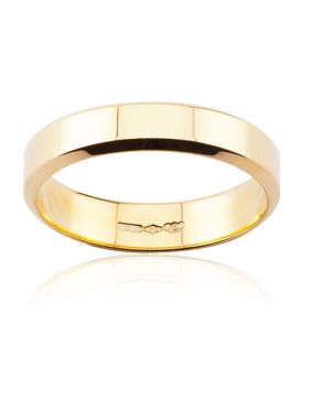 Lykken Exclusive rak slät guld ring 4,7 mm