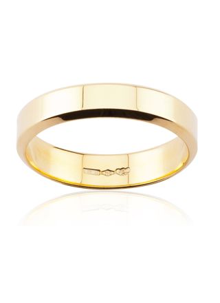 Lykka Exclusive rak slät guld ring 4,7 mm