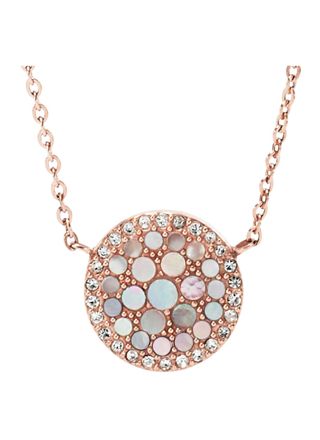 Fossil halsband Pearl Disc Rose-Gold-Tone Pendant JF01740791
