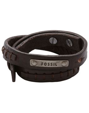 Fossil armband Brown Double Wrap JF87354040