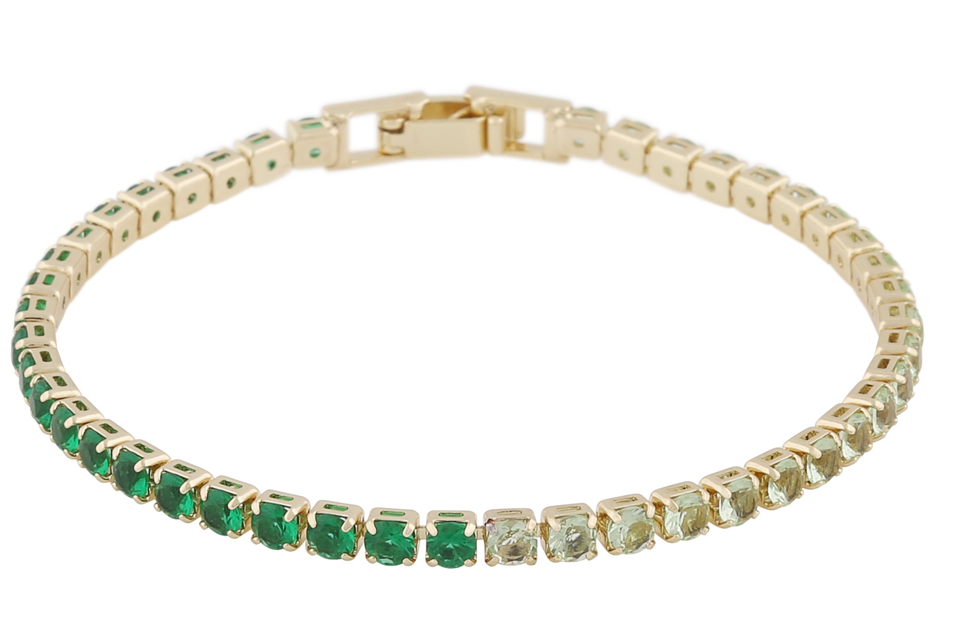 SNÖ of Sweden Siri stone gold green tennisarmband 732-3400446