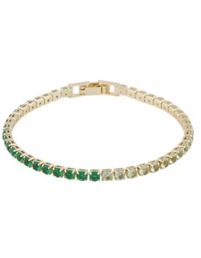 SNÖ of Sweden Siri stone gold green tennisarmband 732-3400446