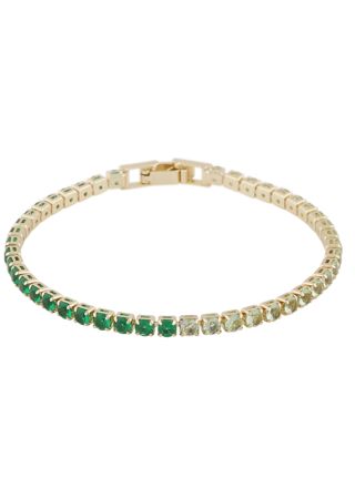 SNÖ of Sweden Siri stone gold green tennisarmband 732-3400446