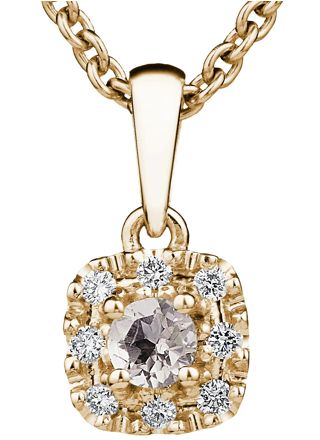 Kohinoor Valerie 123-263-08MO morganit diamant hänge i 14k guld