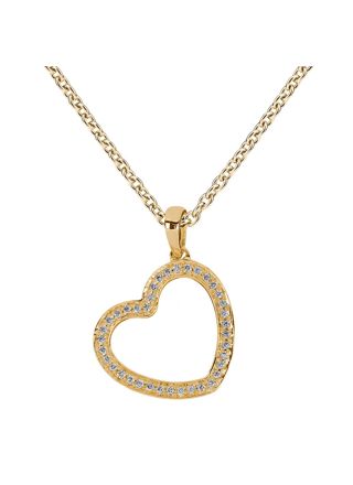 Kohinoor diamanthänge hjärta i gulguld 123-9836