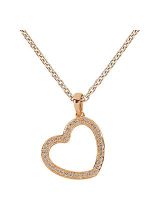 Kohinoor diamanthänge hjärta i rose guld 123-9836P
