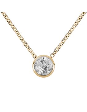 Kohinoor halsband i gult guld med vit topas 123-P5673