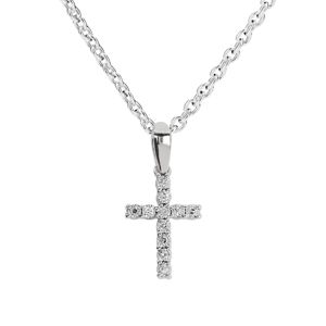 Kohinoor korshänge med diamanter i vitguld 123-P9814V main product photo