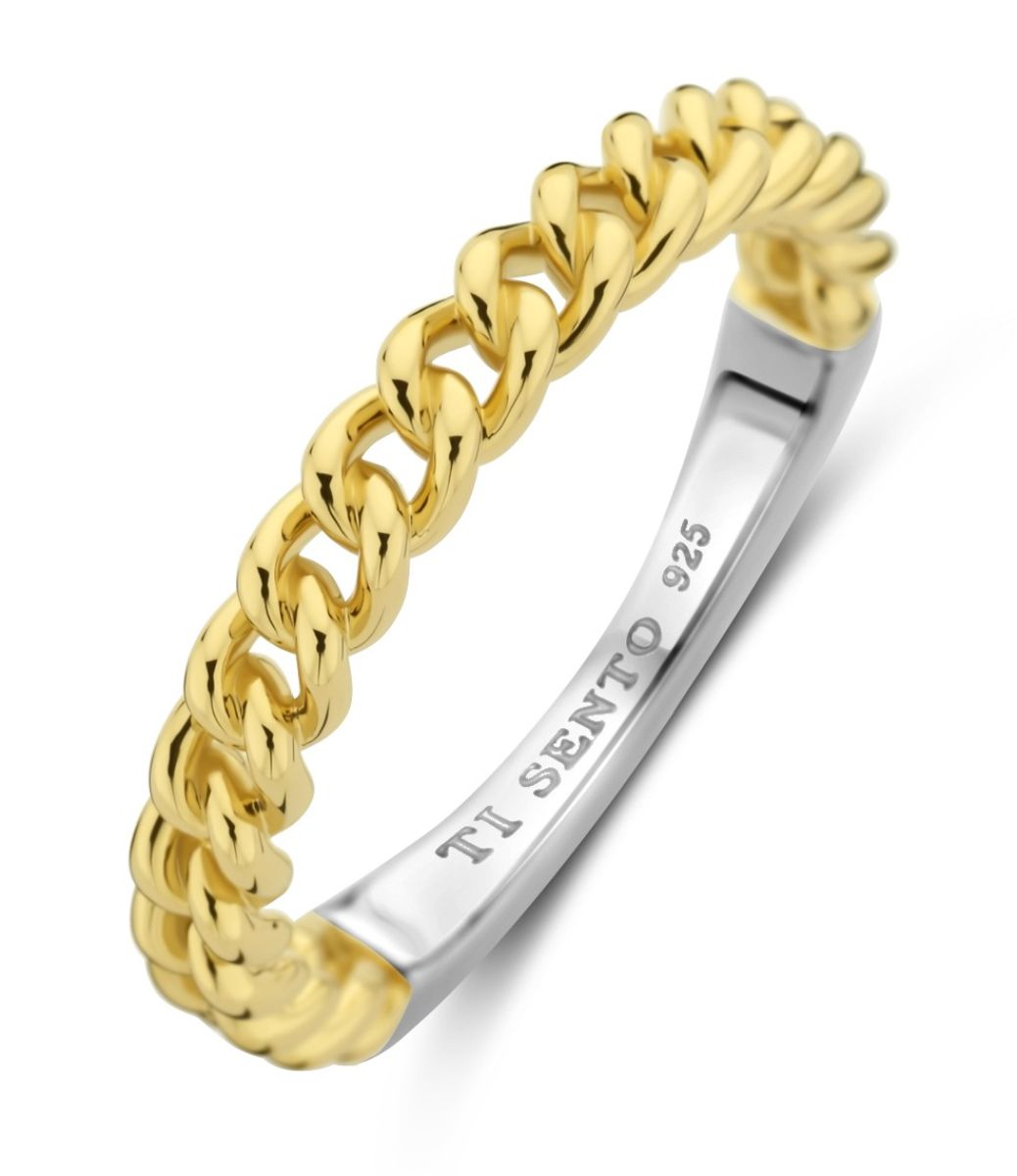 TI SENTO pansarkedja silverring 12341SY/56