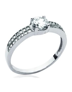 Lykka Casuals sidostens silver ring 3,2 mm
