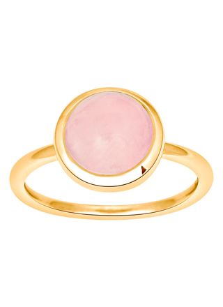 Nordahl Jewellery SWEETS52 ring rosa kvarts/guld 129 003-3