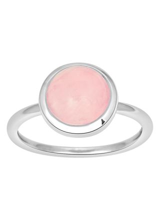 Nordahl Jewellery SWEETS52 ring rosa kvarts/silver 129 003