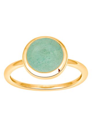 Nordahl Jewellery SWEETS52 ring grön aventurin/guld 129 004-3