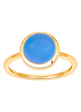 Nordahl Jewellery SWEETS52 ring blå kalcedon/guld 129 005-3