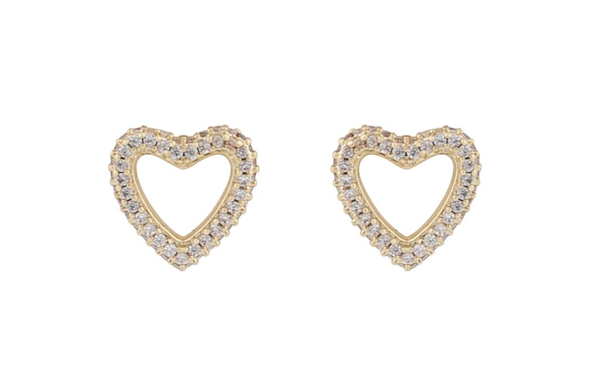 SNÖ Of Sweden Brooklyn guldfärgade hjärtörhängen 1295-6200 251-ONE