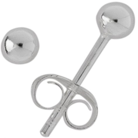 Silver Bar kula örhängen 4 mm 1317