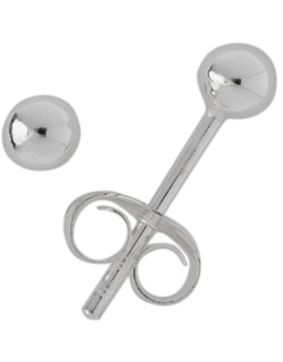 Silver Bar kula örhängen 4 mm 1317