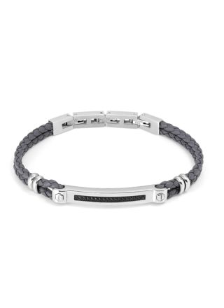 Nomination Manvision grått svart zirkonia bar armband 133002/007