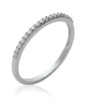 Lykka tunn silver halvalliansring 1,5 mm