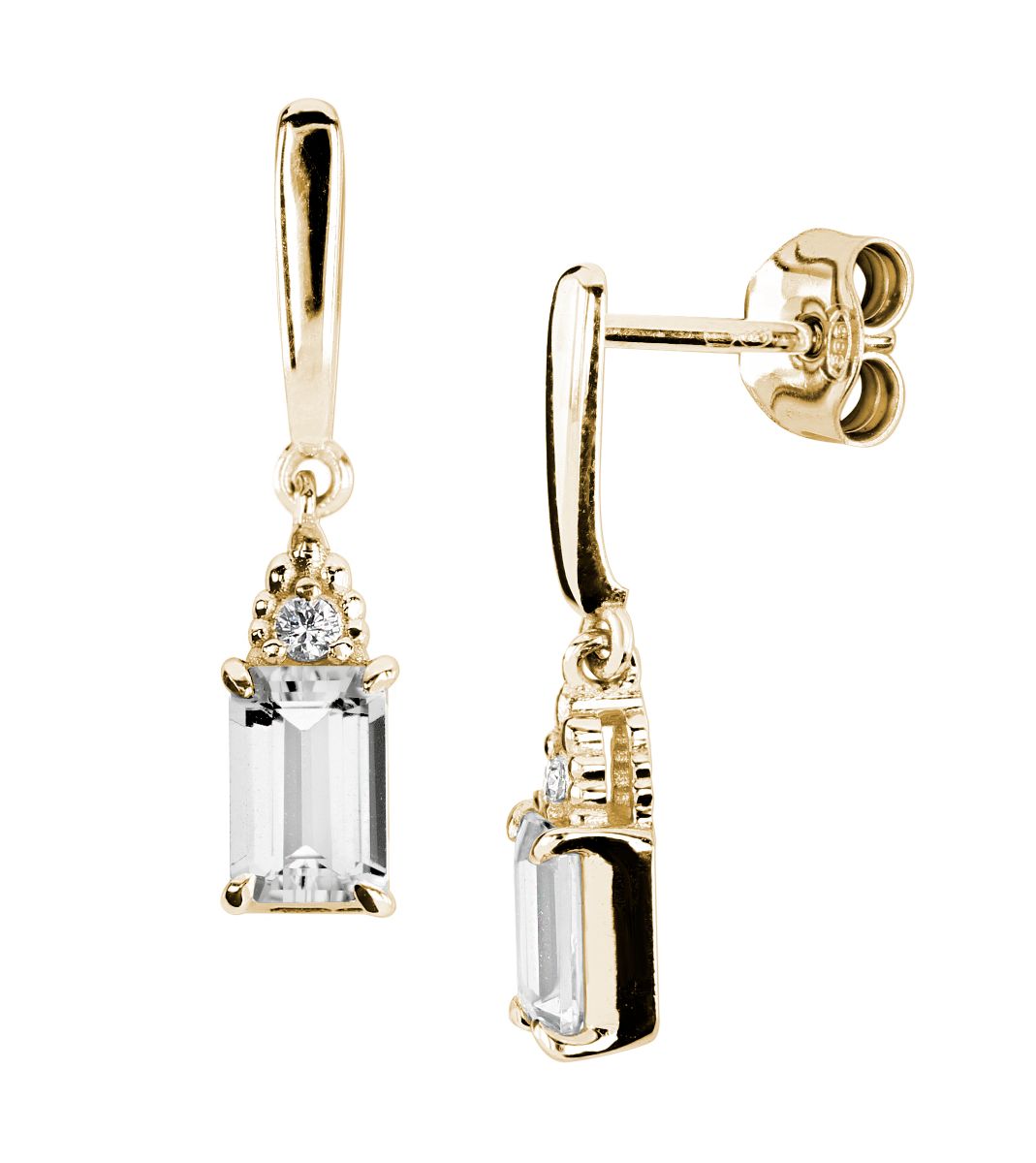 Kohinoor Celeste 0,04 ct topas-diamantörhängen 143-441KT-04