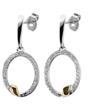 Kohinoor vitguld diamantörhängen 143-P3350V