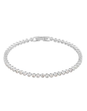 SNÖ of Sweden Malibu vita stenar silverfärgat armband 1316-3500012