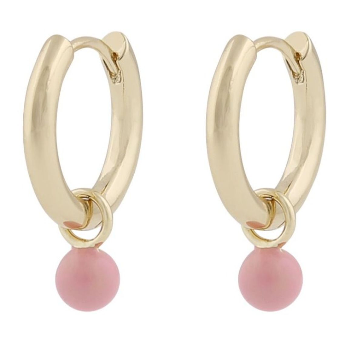 SNÖ of Sweden Twiggy guld pink hoops med hängen 1320-6100375