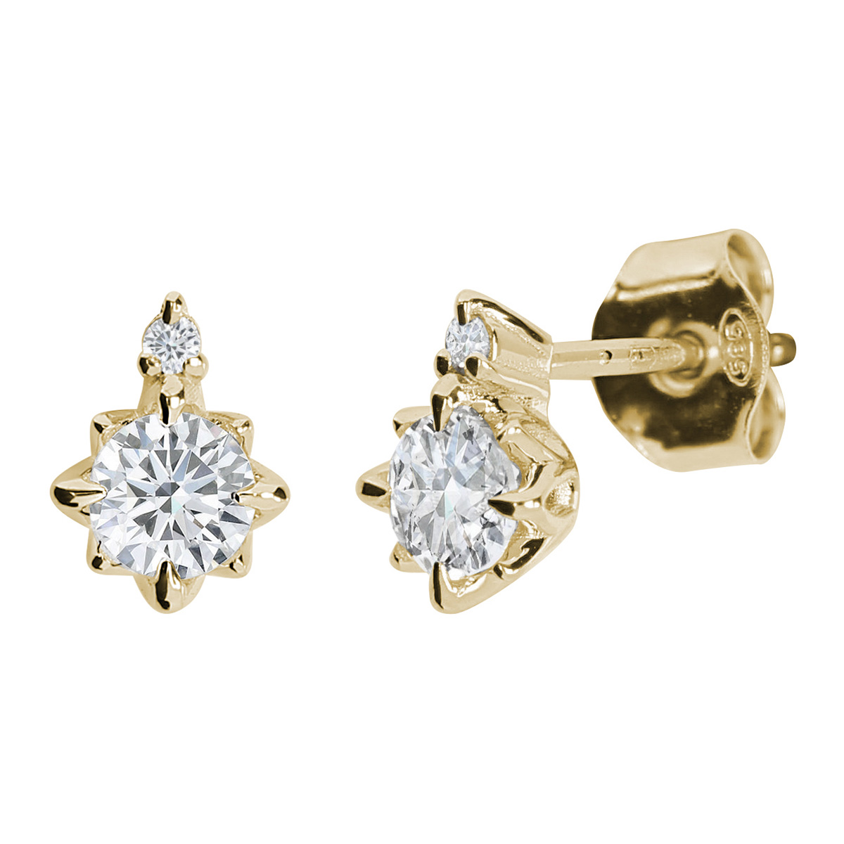 Kohinoor Rosa diamantörhängen guld 2 x 0,25 + 2 x 0,01ct 143L-260K-57