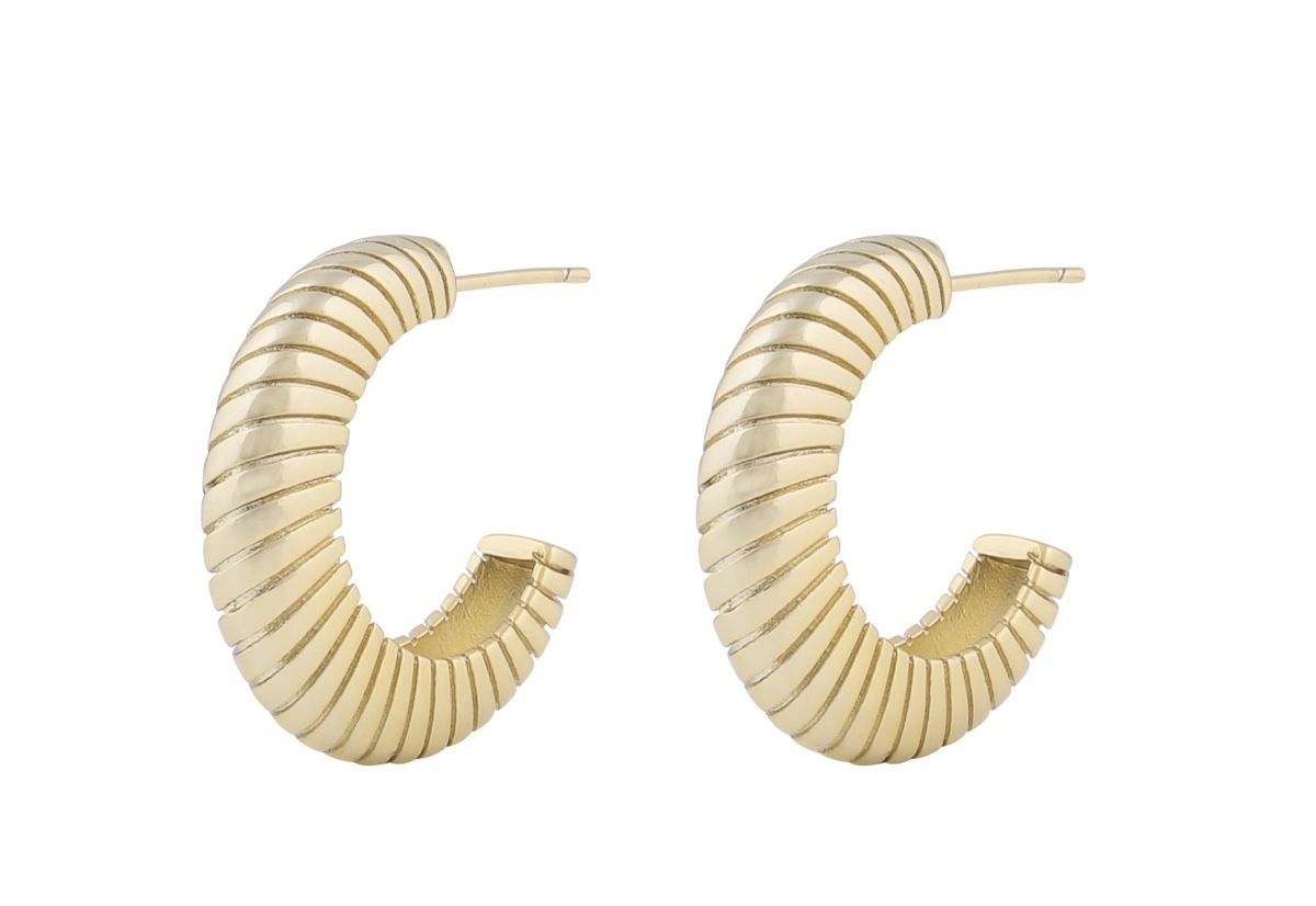 SNÖ of Sweden Dakota oval örhängen plain g 1325-6900257