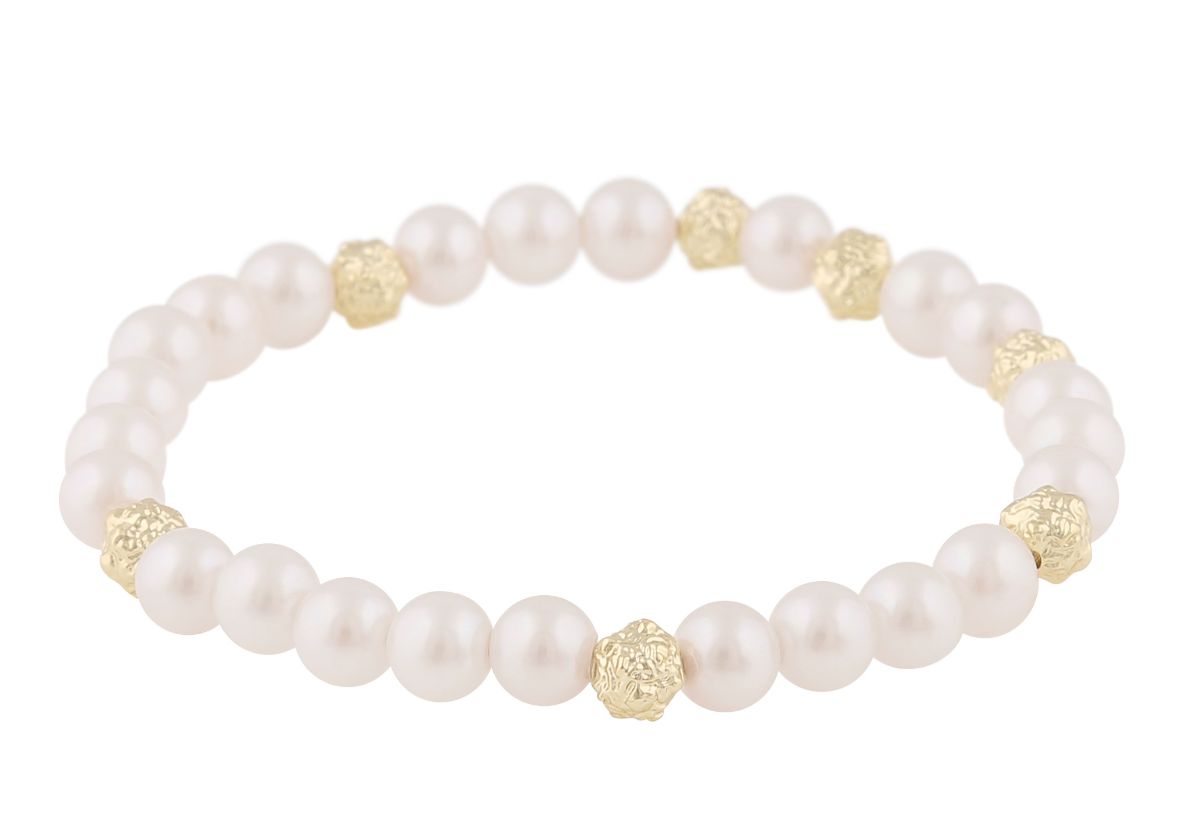 SNÖ of Sweden Lauren elastic armband g/white 1330-3400362