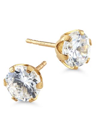 Guldörhängen zirkon 5 mm krona 147171Z