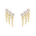 SNÖ of Sweden Billie small tassel guldfärgade örhängen vit 1331-7100251