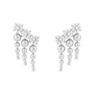 SNÖ of Sweden Billie small tassel silverfärgade örhängen vit 1331-7100012