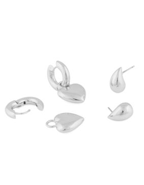 SNÖ of Sweden Maine statment örhängenset 3 silverfärgat 1332-6600256