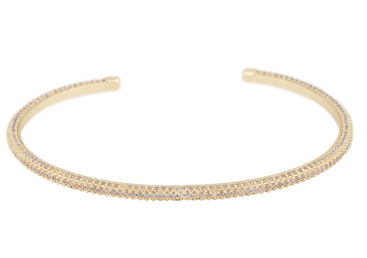 SNÖ of Sweden Naomi small stone cuff armband guldfärgat/vit 1334-3200251