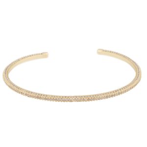 SNÖ of Sweden Naomi small stone cuff armband guldfärgat/vit 1334-3200251 main product photo